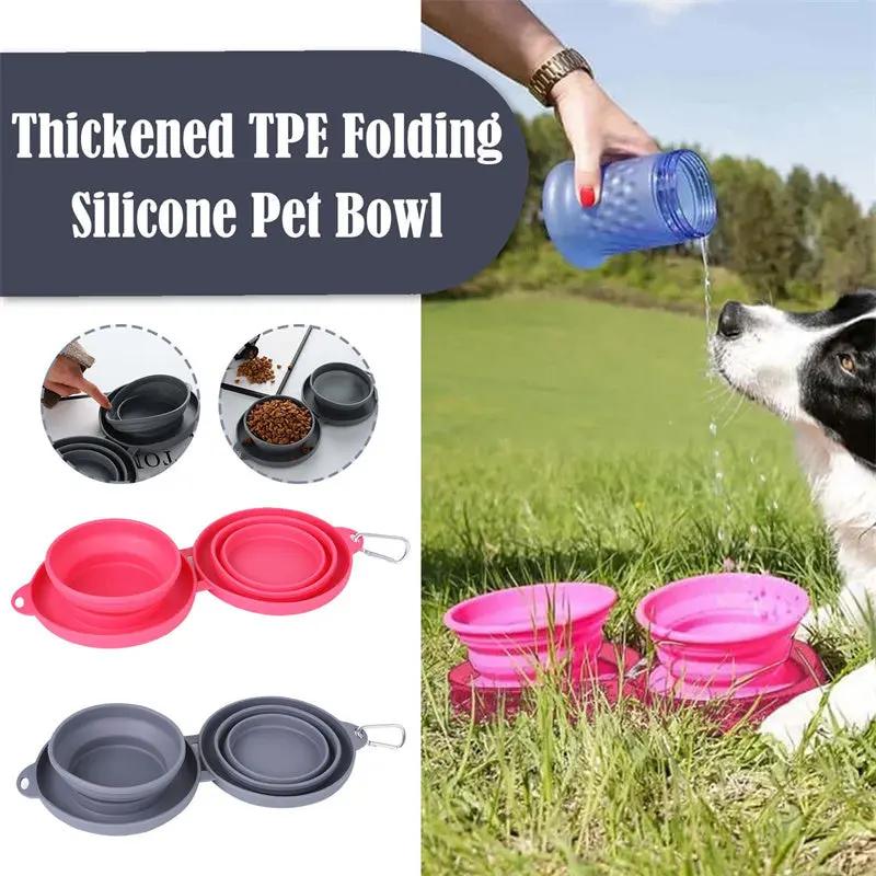 Foldable Double Pet Bowl null