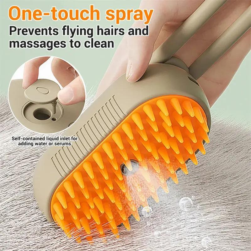 3-in-1 Electric Steam Pet Brush null