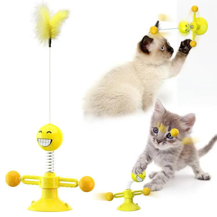 Cat Rotating Windmill Toy null