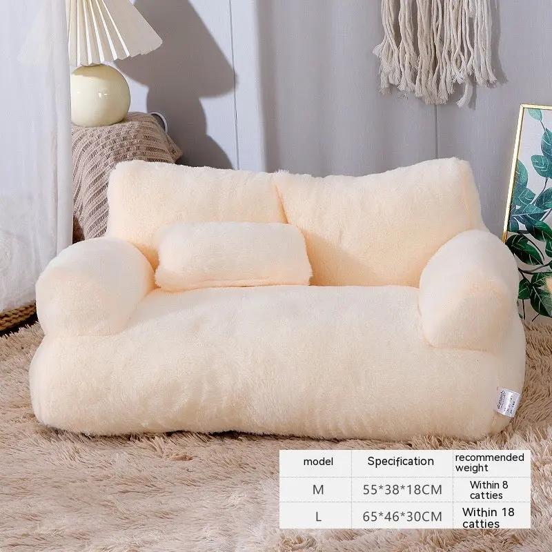 Luxury Plush Cat Bed Sofa null