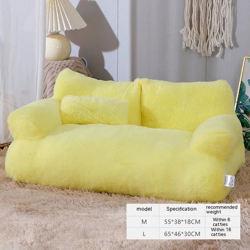 Luxury Plush Cat Bed Sofa null