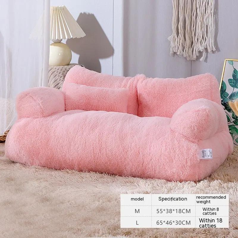 Luxury Plush Cat Bed Sofa null