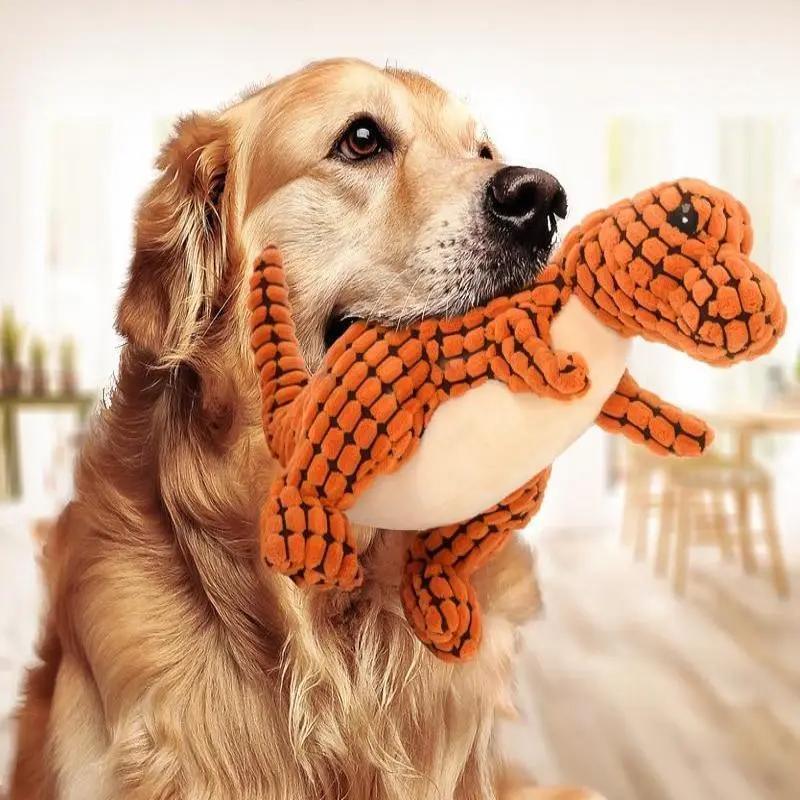 Dinosaur Plush Dog Toy null