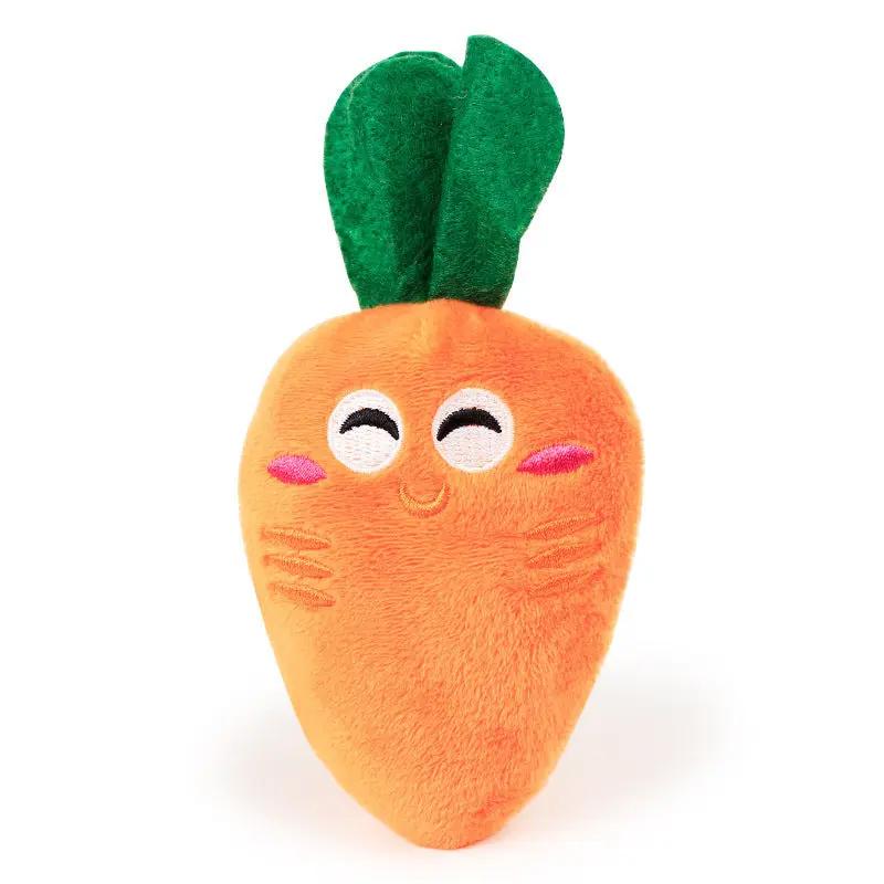 Carrot Plush Dog Toy null
