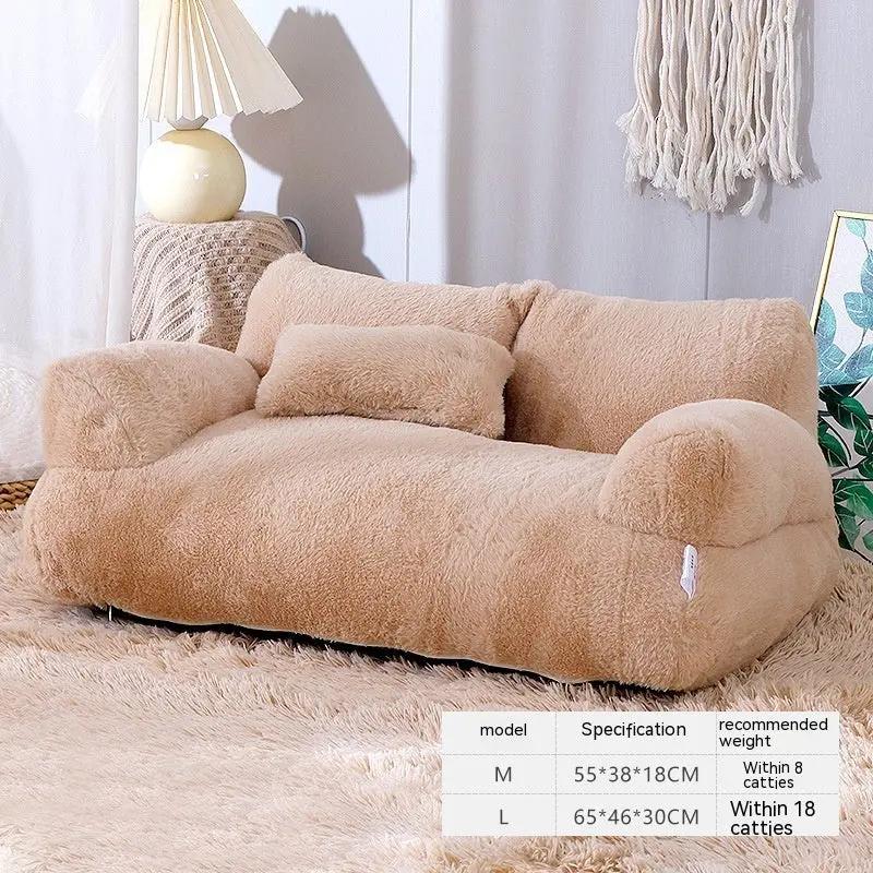 Luxury Plush Cat Bed Sofa null