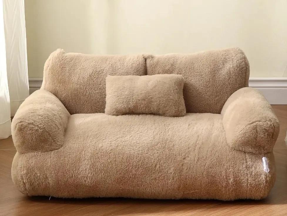 Luxury Plush Cat Bed Sofa null