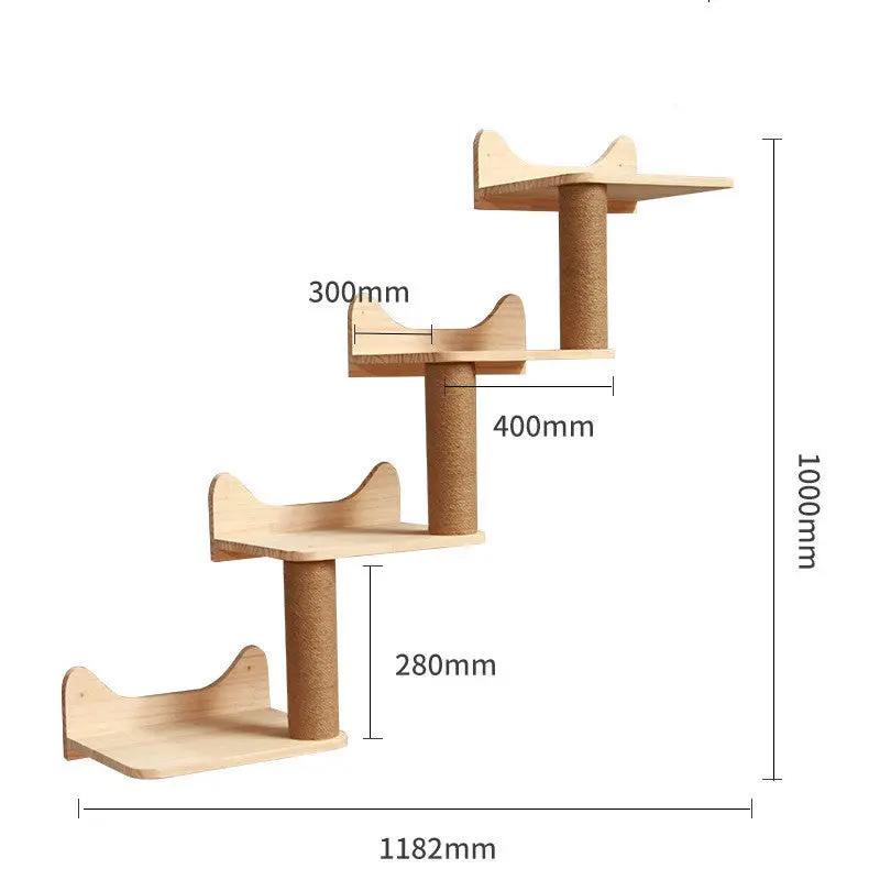 Wall-Mounted Cat Climbing Frame null