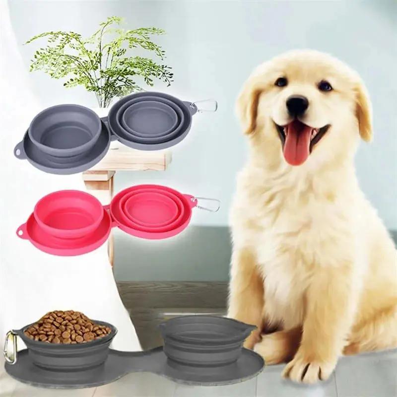Foldable Double Pet Bowl null