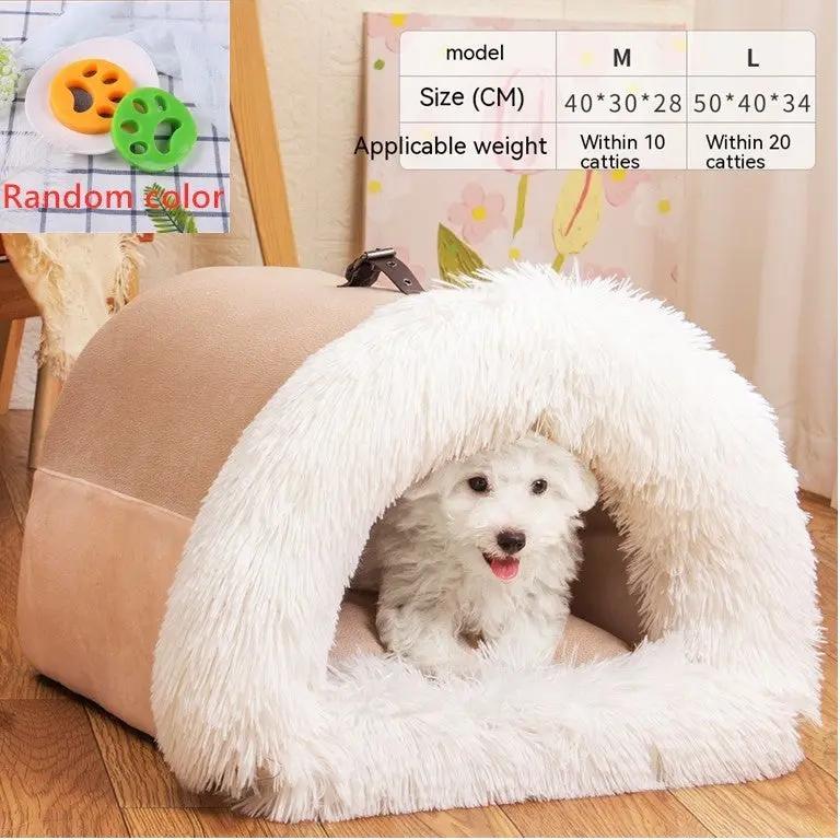 Luxury Spliced Plush Pet Bed null
