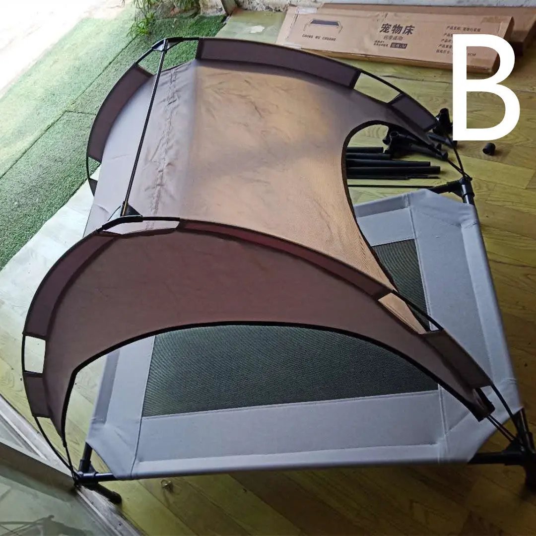 Outdoor Pet Camping Bed with Sunshade null