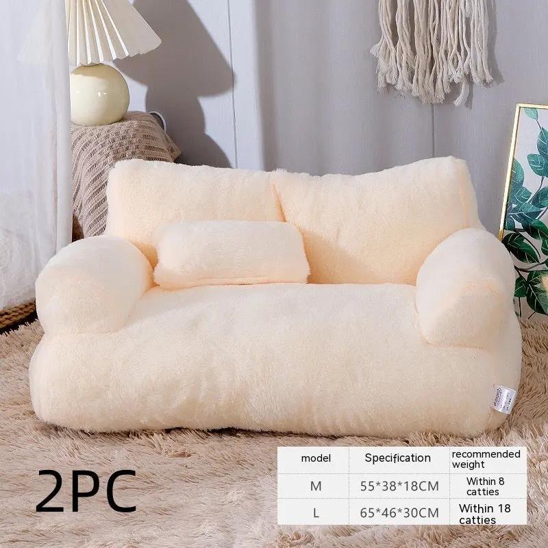 Luxury Plush Cat Bed Sofa null
