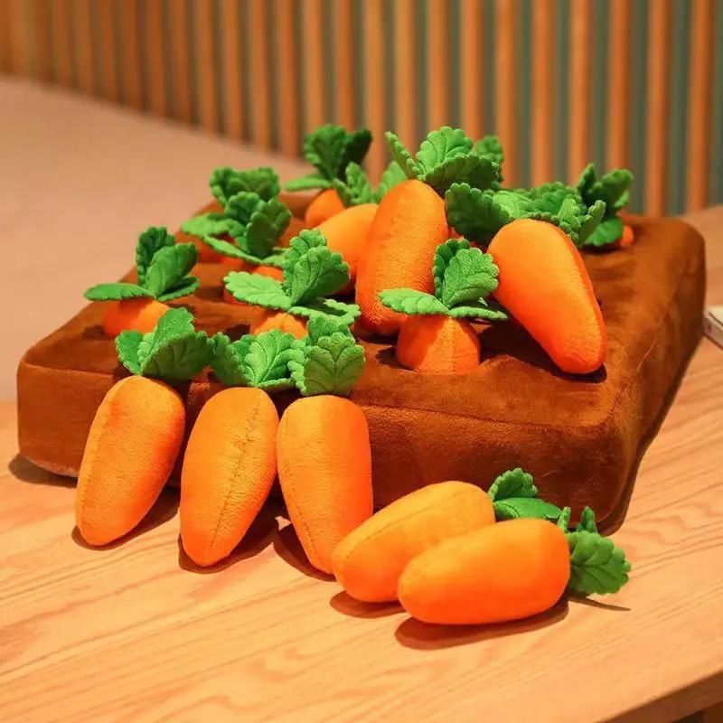 Carrot Plush Dog Toy null