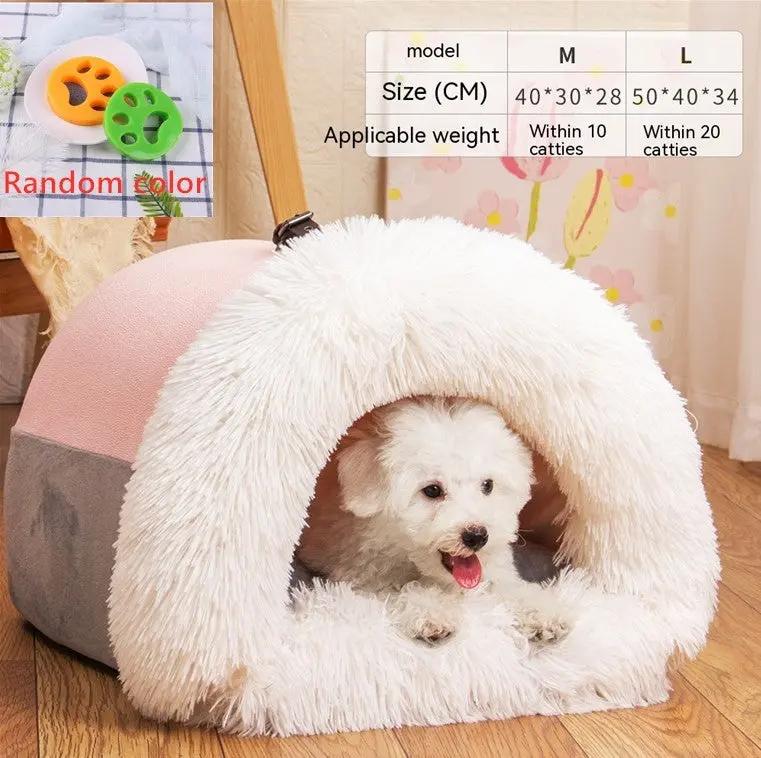 Luxury Spliced Plush Pet Bed null